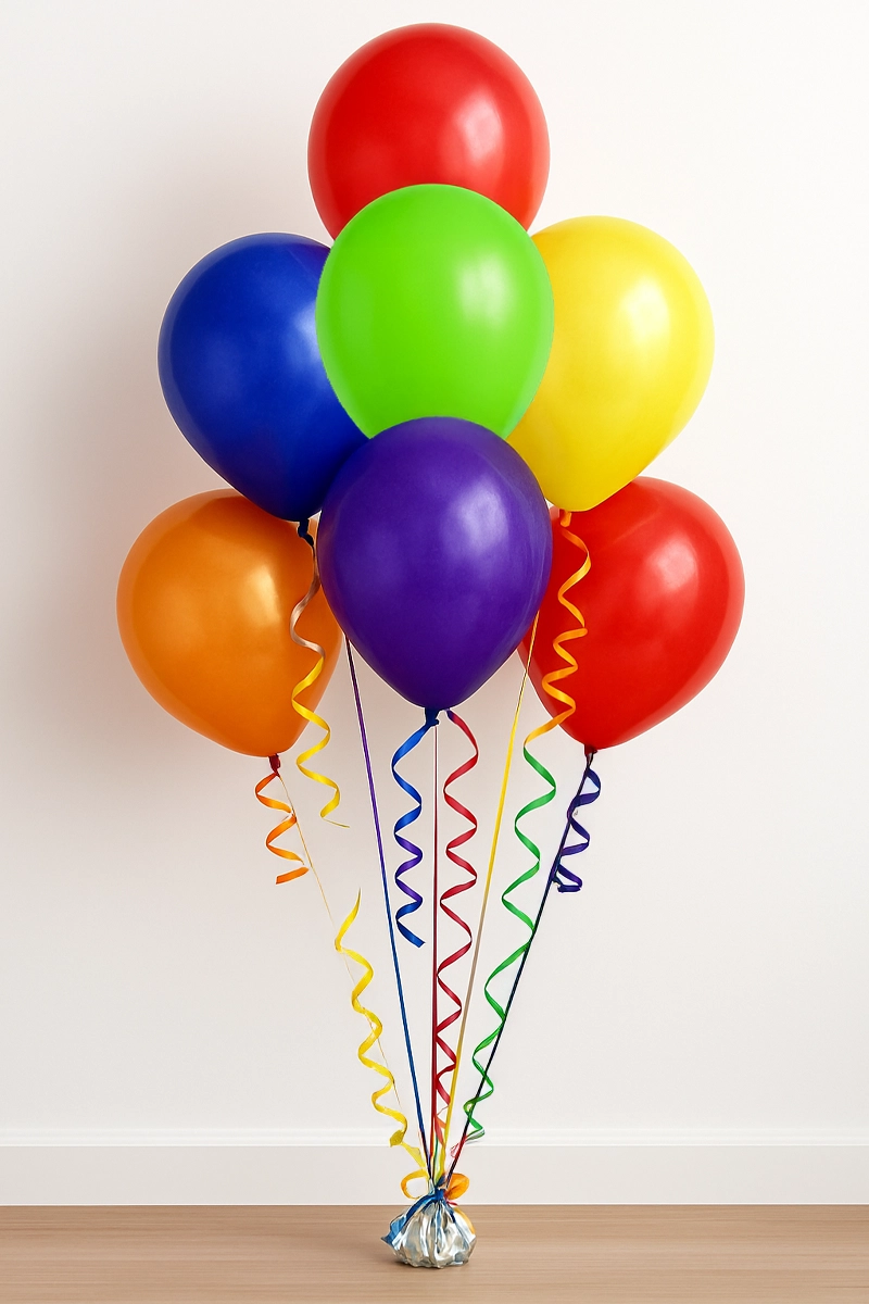 Happy Birthday Balloon Bouquet 7 Latex Balloons