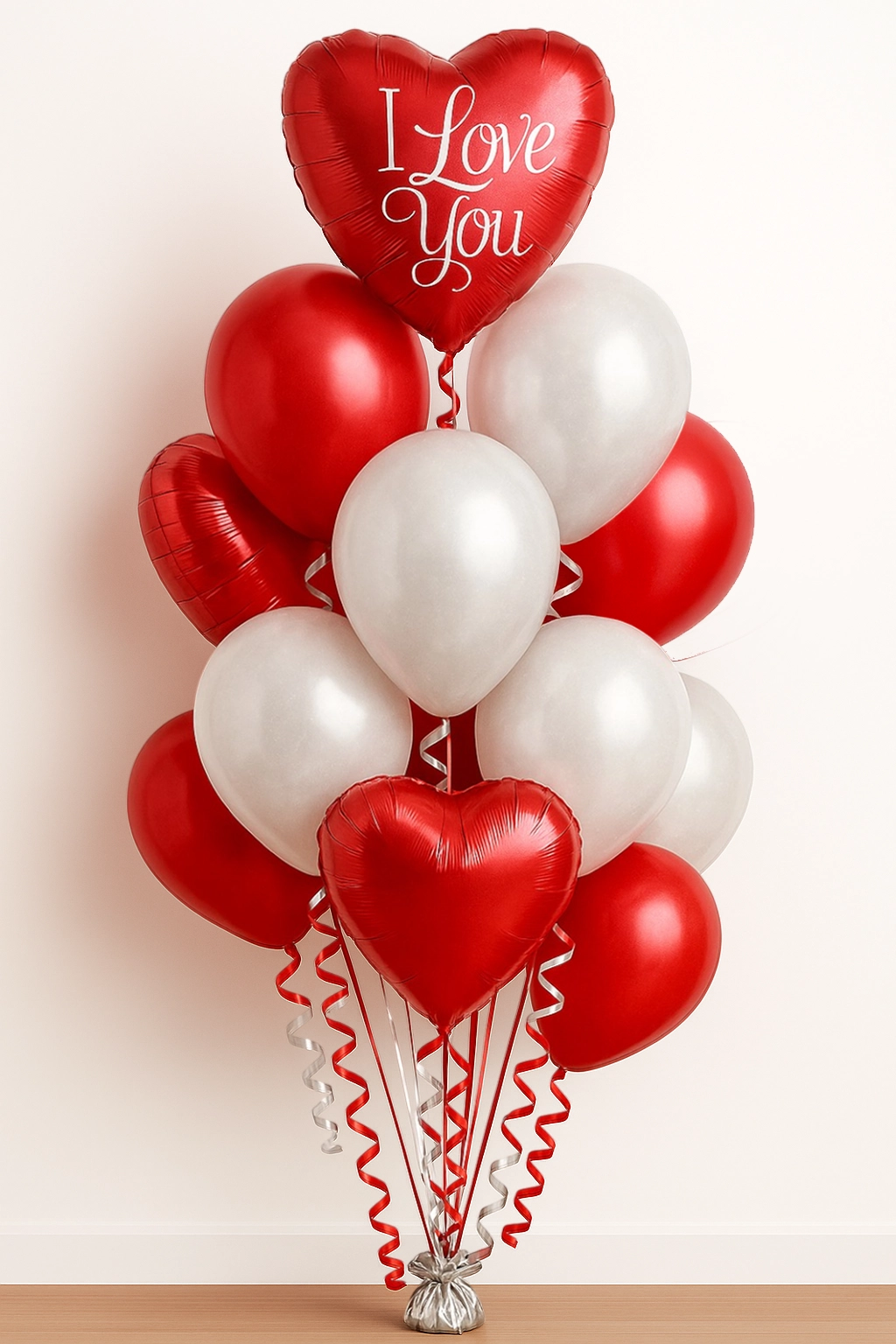 I Love You Balloon Bouquet 10 Latex, 3 Foils Balloon