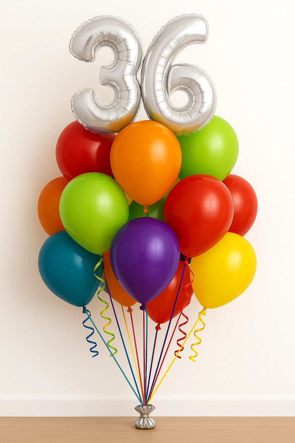 Custom 2 Number Birthday Balloon Bouquet 13 Latex