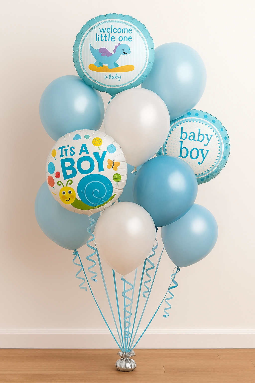 It’s A Boy Balloon Bouquet 10 Latex, 3 Foil