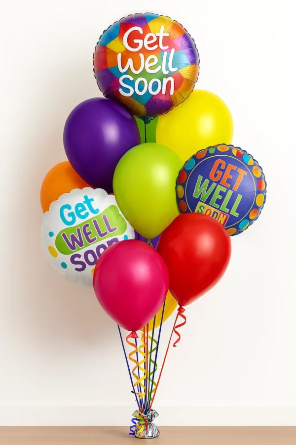 Get Well Balloon Bouquet 10 Latex, 3 Foils Balloon (NOT FOR HOSPITALS)