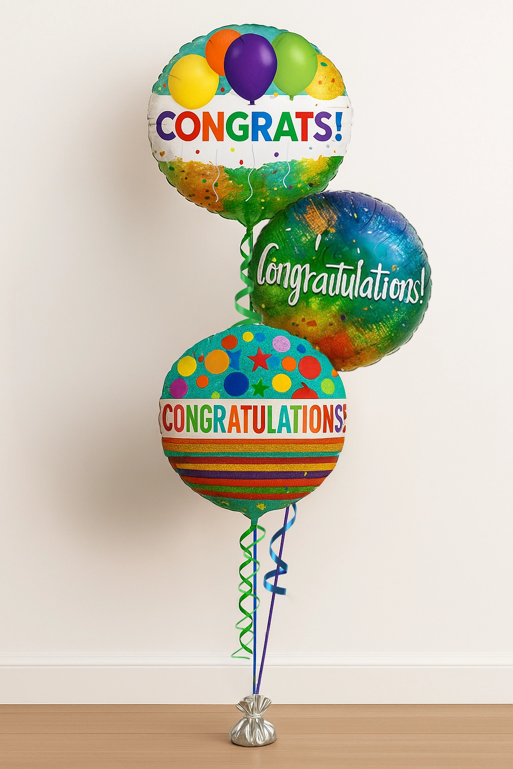 Congrats Balloon Bouquet 3 Foils