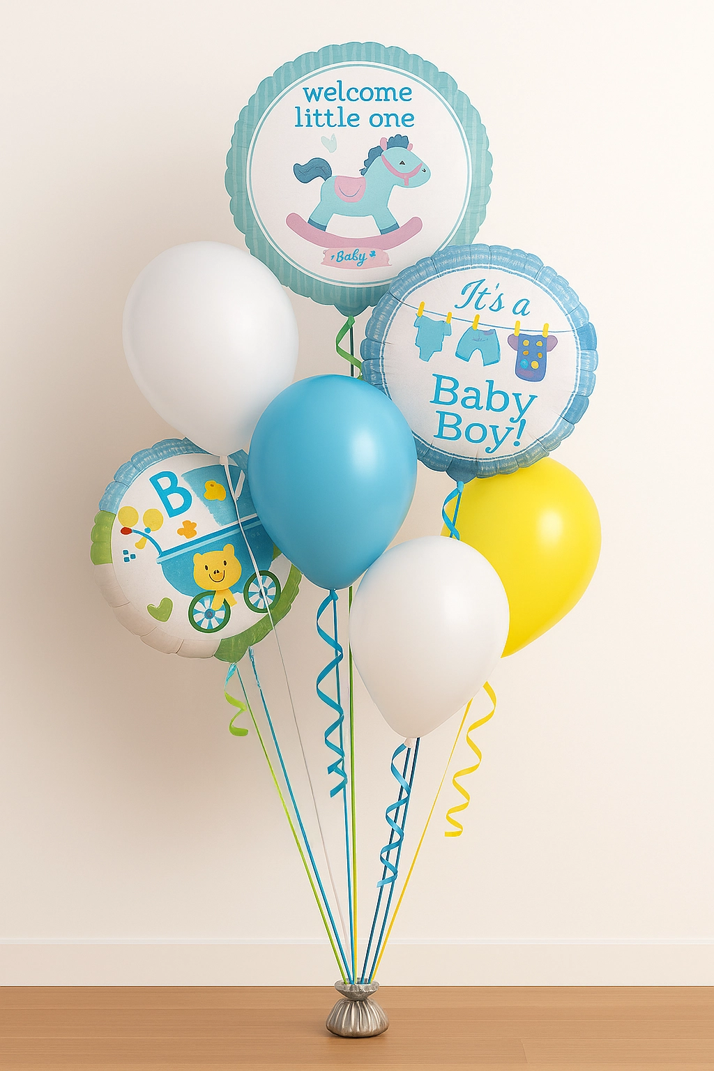 It’s A Boy Balloon Bouquet 4 Latex, 3 Foils Balloon