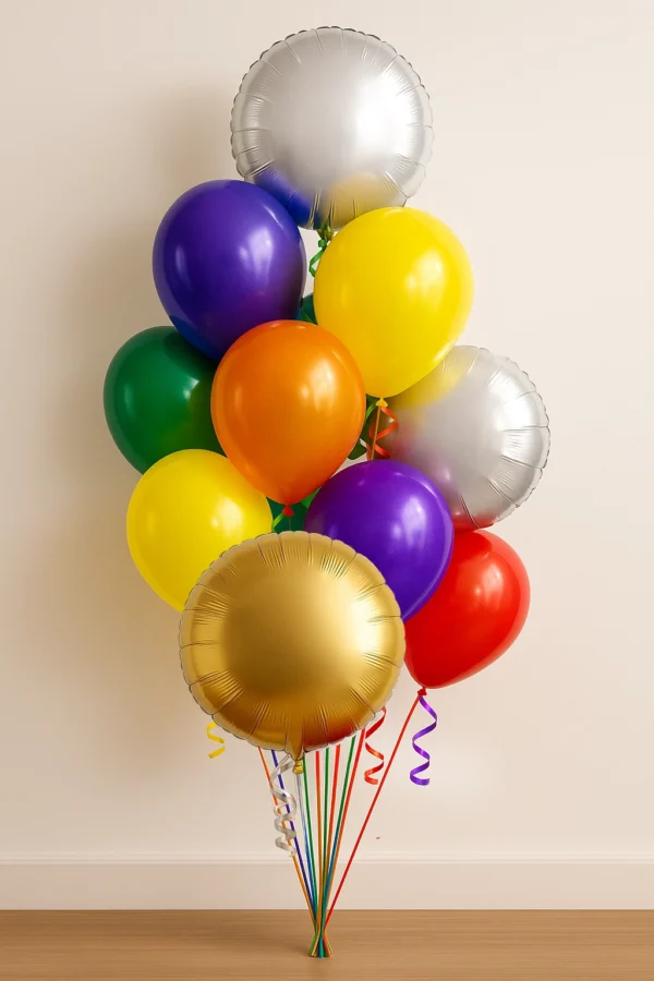 Decorative Balloon Bouquet 10 Latex 3 Round Foil Balloon GEN