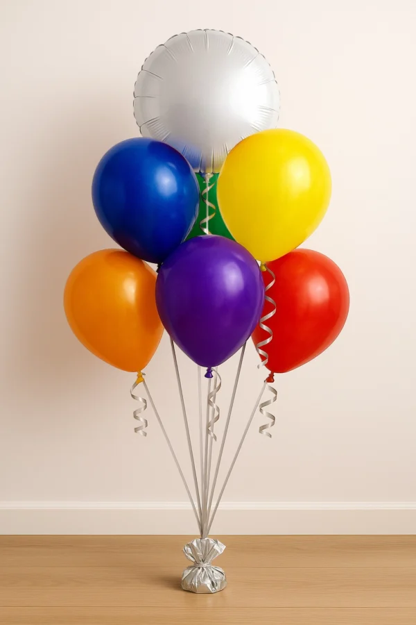Decorative Centerpiece 6 Latex 1 Round Foil