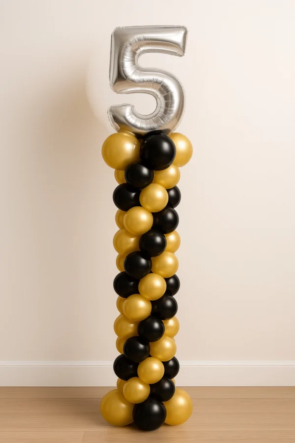 Elegant Number Balloon Column