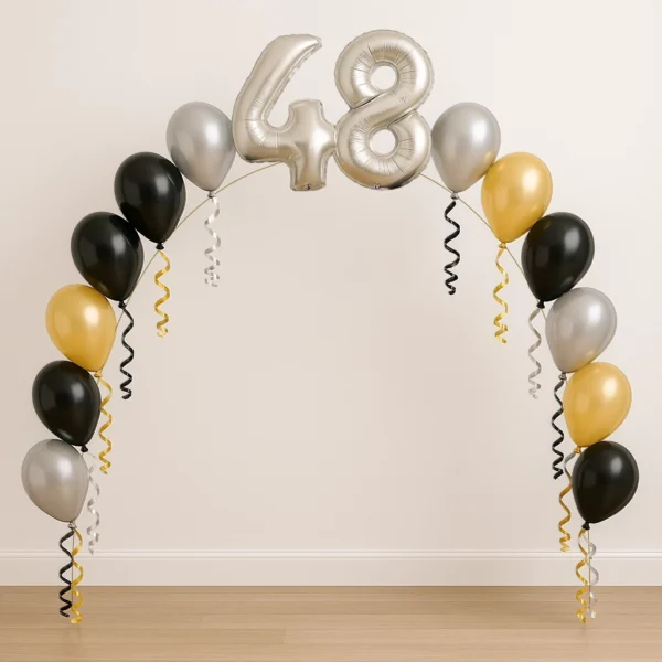 Number String of Pearl Balloon Arch