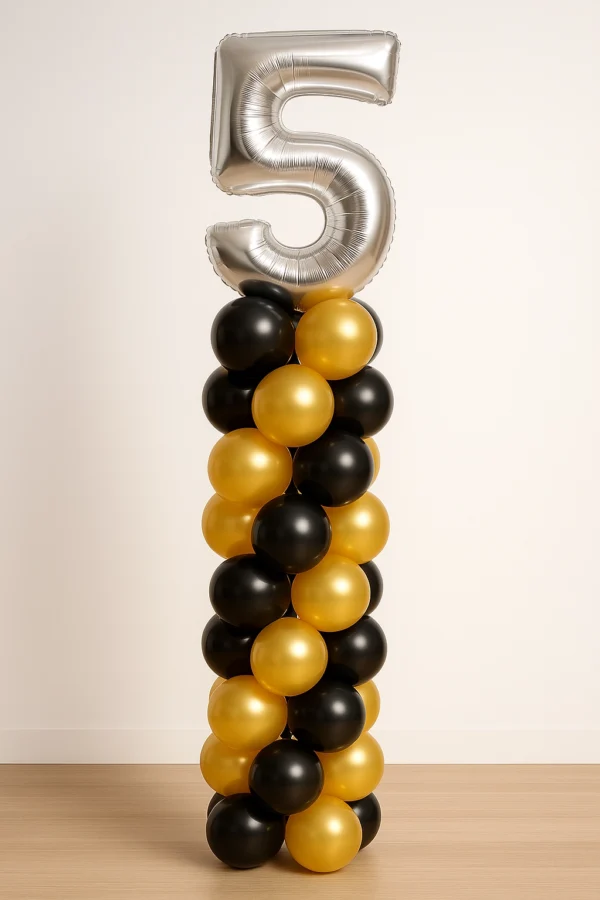 Traditional Number Balloon Column